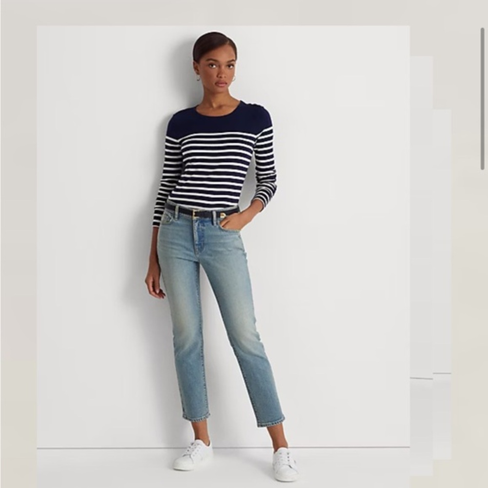 Ralph Lauren Mid-Rise Straight Ankle Jean